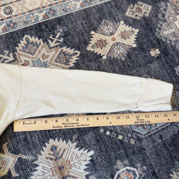 Madewell Asherton Waffle Cardigan Cream Sweater Wool Alpaca Blend Women’s XS - Picture 8 of 10